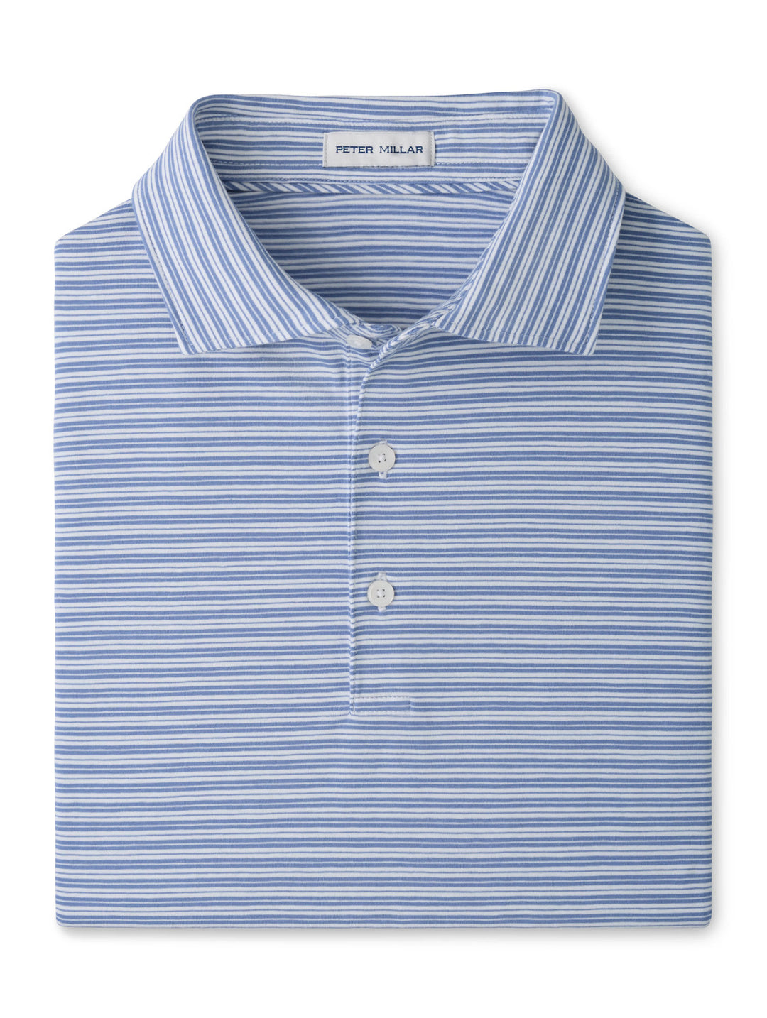 Turner Crown Flex Cotton Short-Sleeve Polo - Blue Freesia