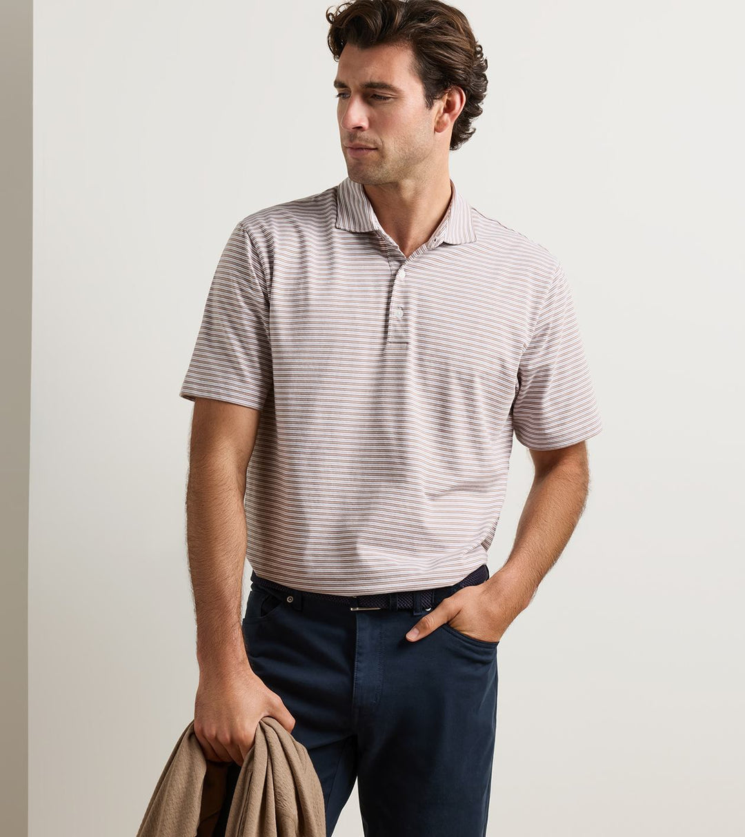 Turner Crown Flex Cotton Short-Sleeve Polo - Sawgrass