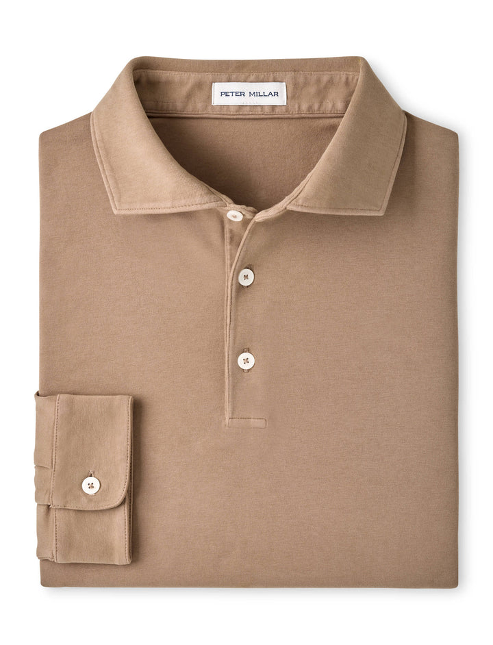 Crown Flex Cotton Long Sleeve Polo - Sawgrass
