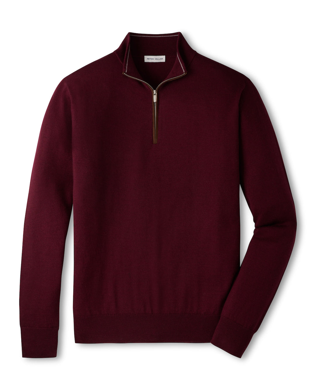 Autumn Crest Suede Trim Quarter-Zip - Bordeaux