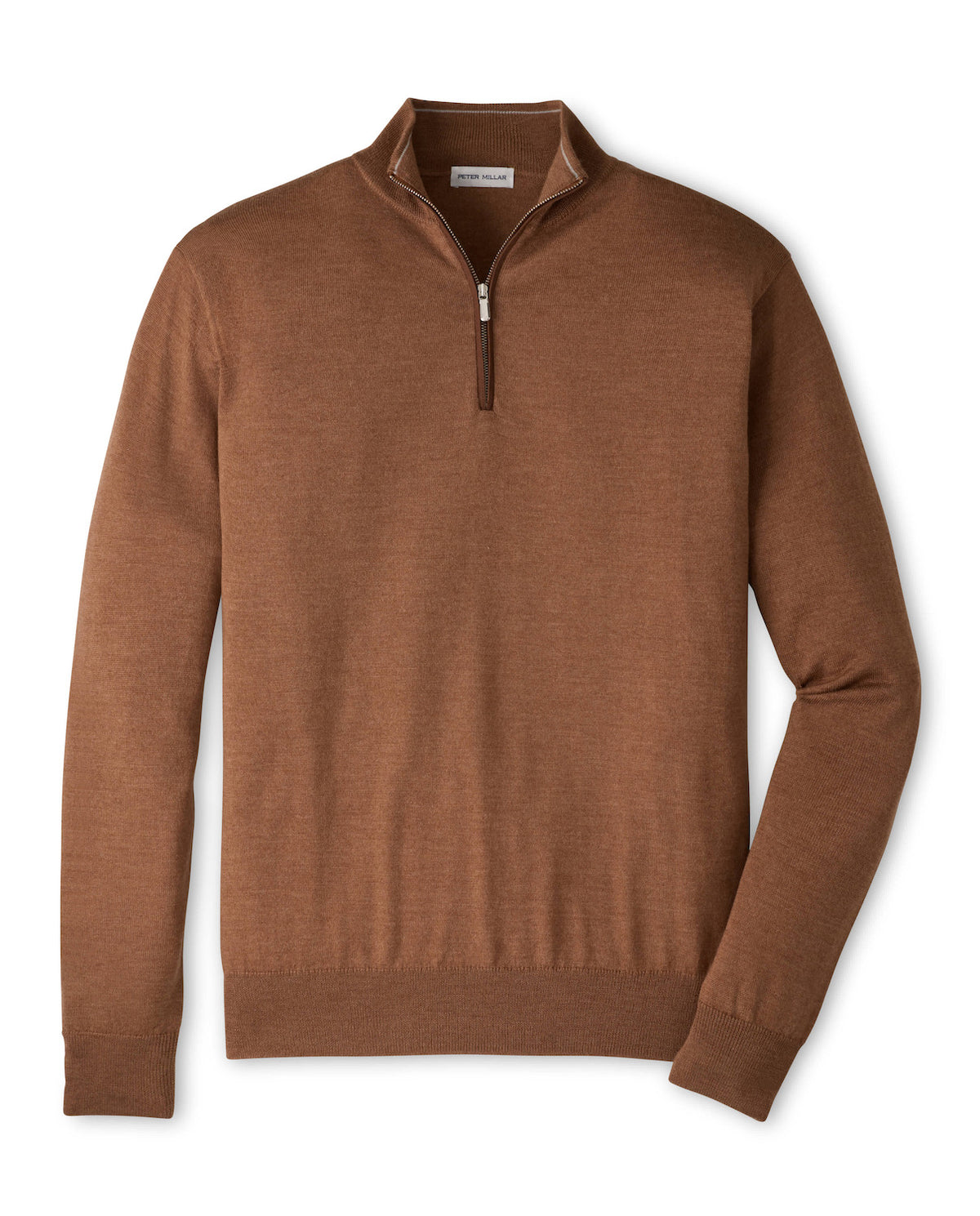 Autumn Crest Suede Trim Quarter-Zip - Dark Amber