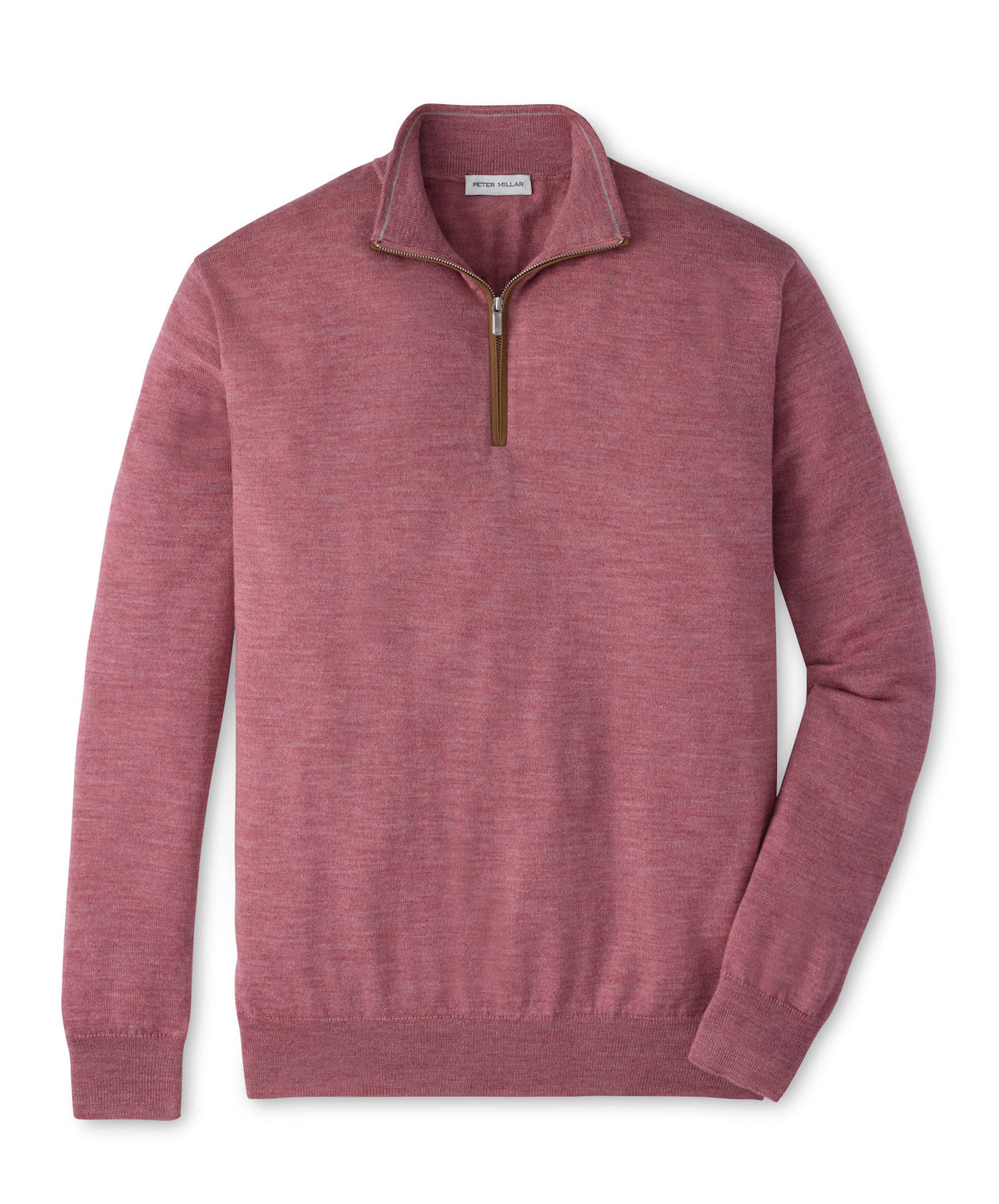 Autumn Crest Suede Trim Quarter-Zip - Dusty Rose