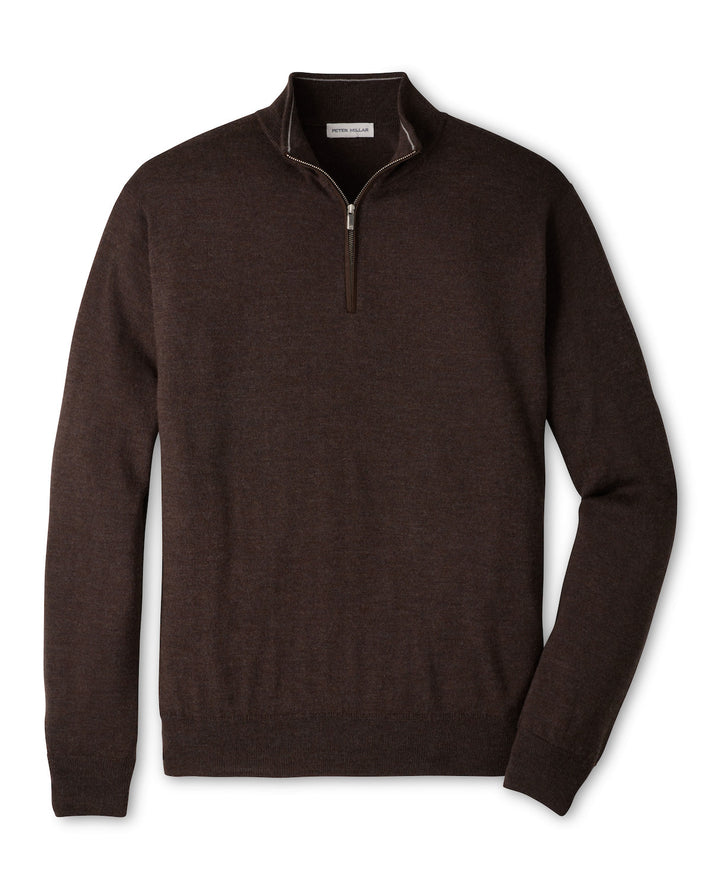 Autumn Crest Suede Trim Quarter-Zip - French Press