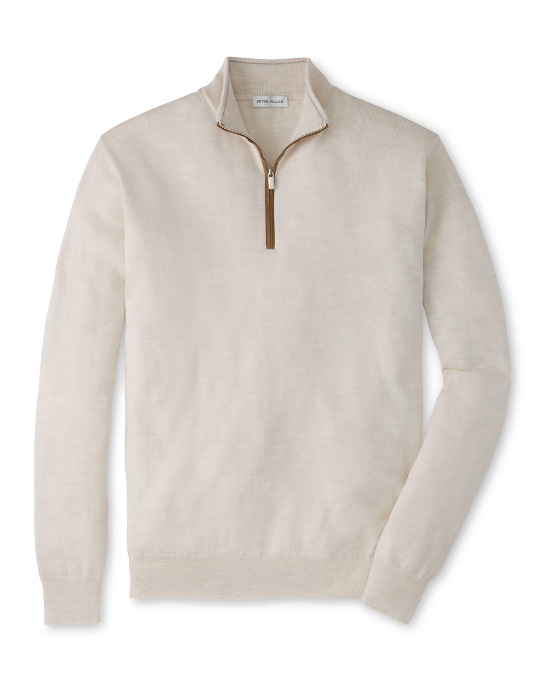 Autumn Crest Suede Trim Quarter-Zip - Ivory