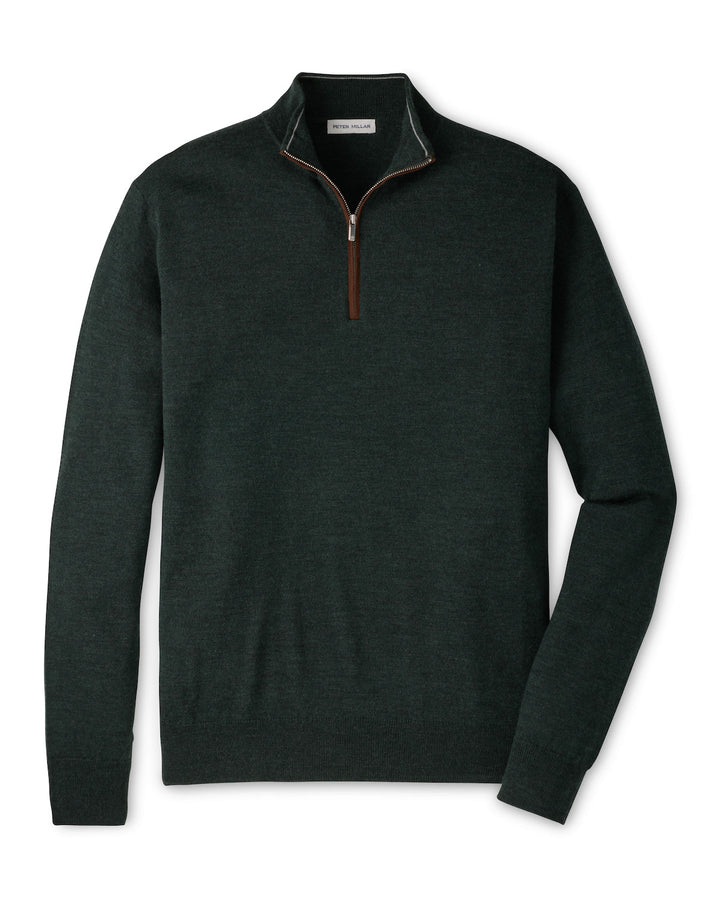 Autumn Crest Suede Trim Quarter-Zip - Pine Brook