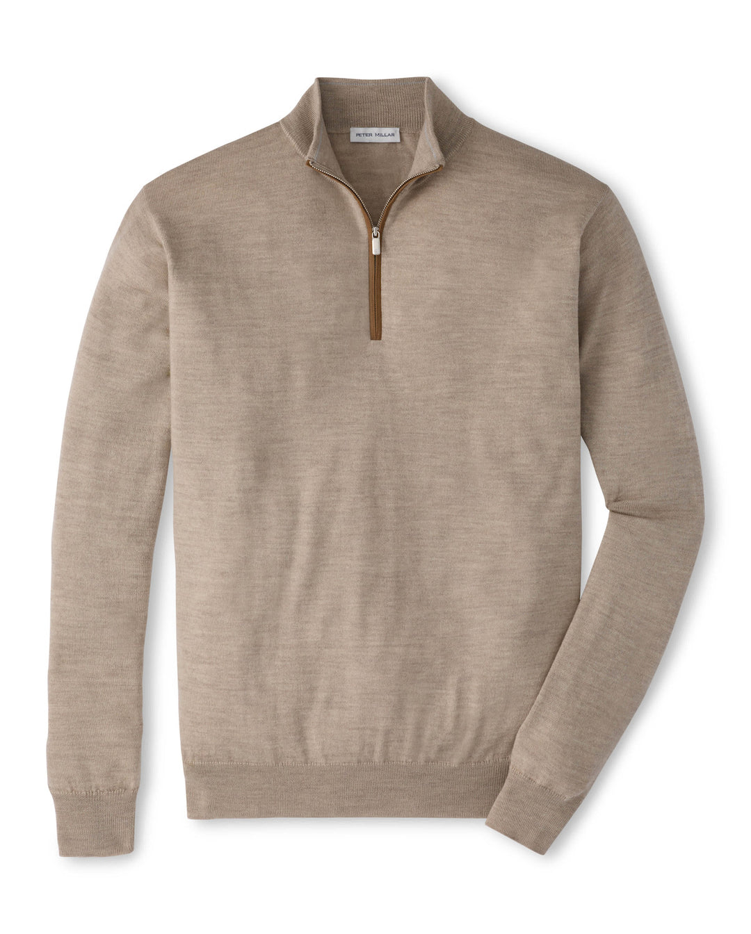 Autumn Crest Suede Trim Quarter-Zip - Stone