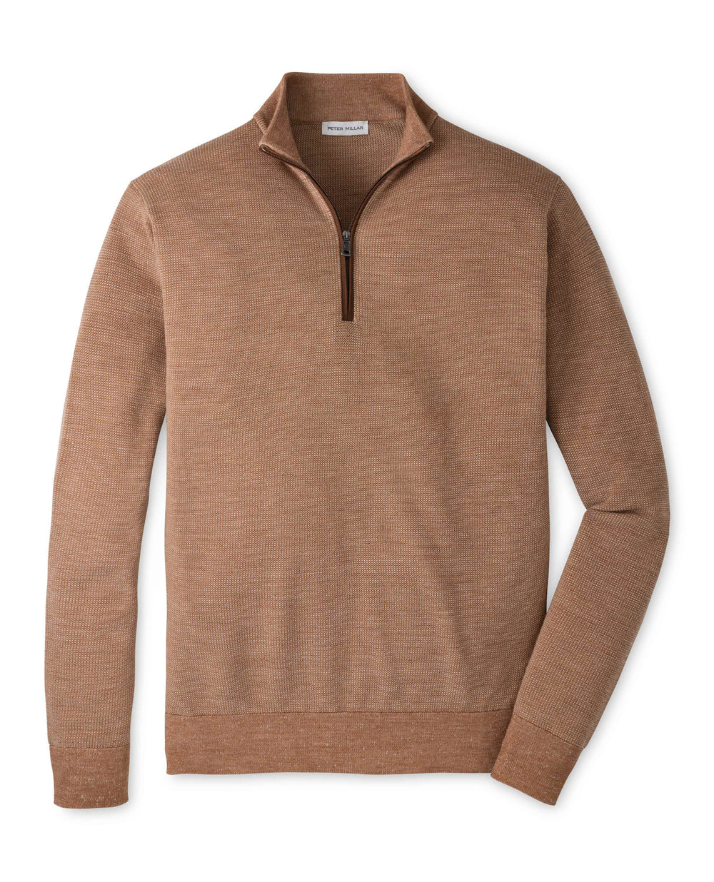 Blair Birdseye Quarter-Zip Sweater - Dark Amber