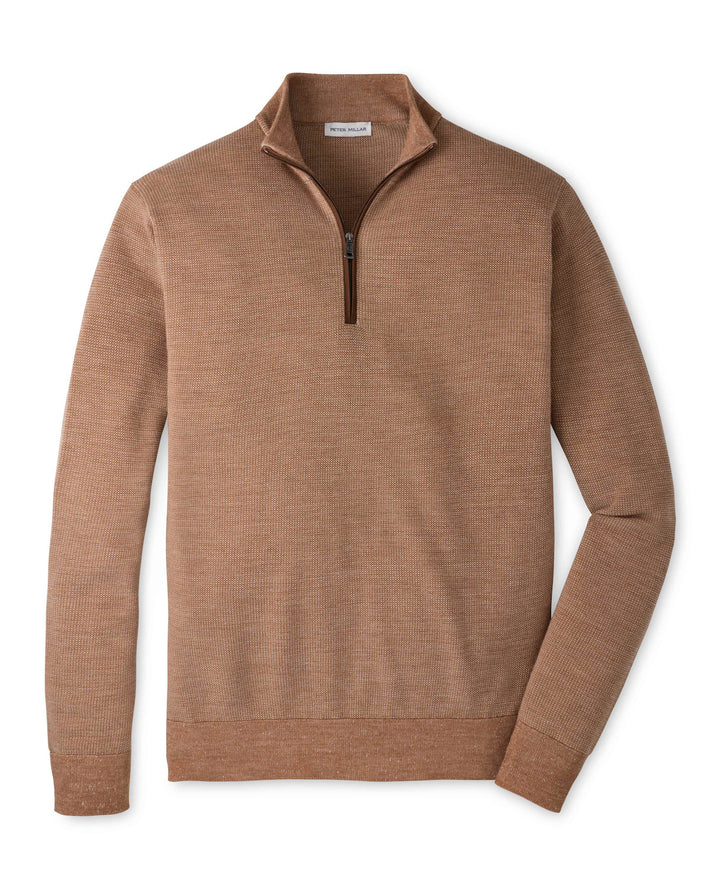 Blair Birdseye Quarter-Zip Sweater - Dark Amber