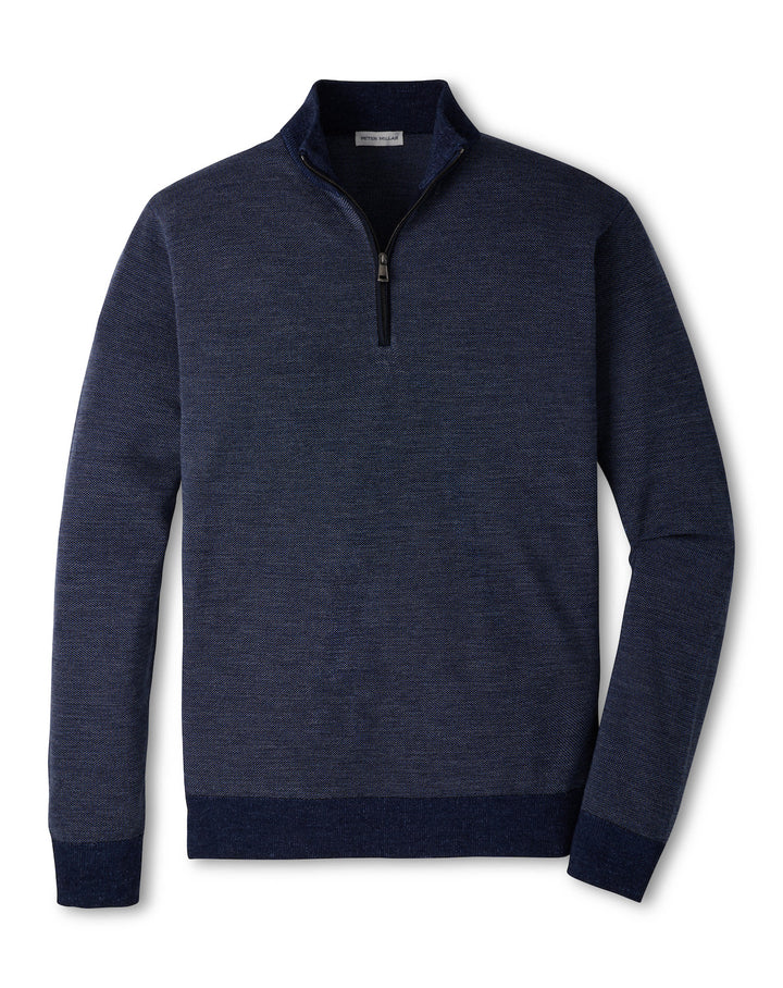 Blair Birdseye Quarter-Zip Sweater - Navy