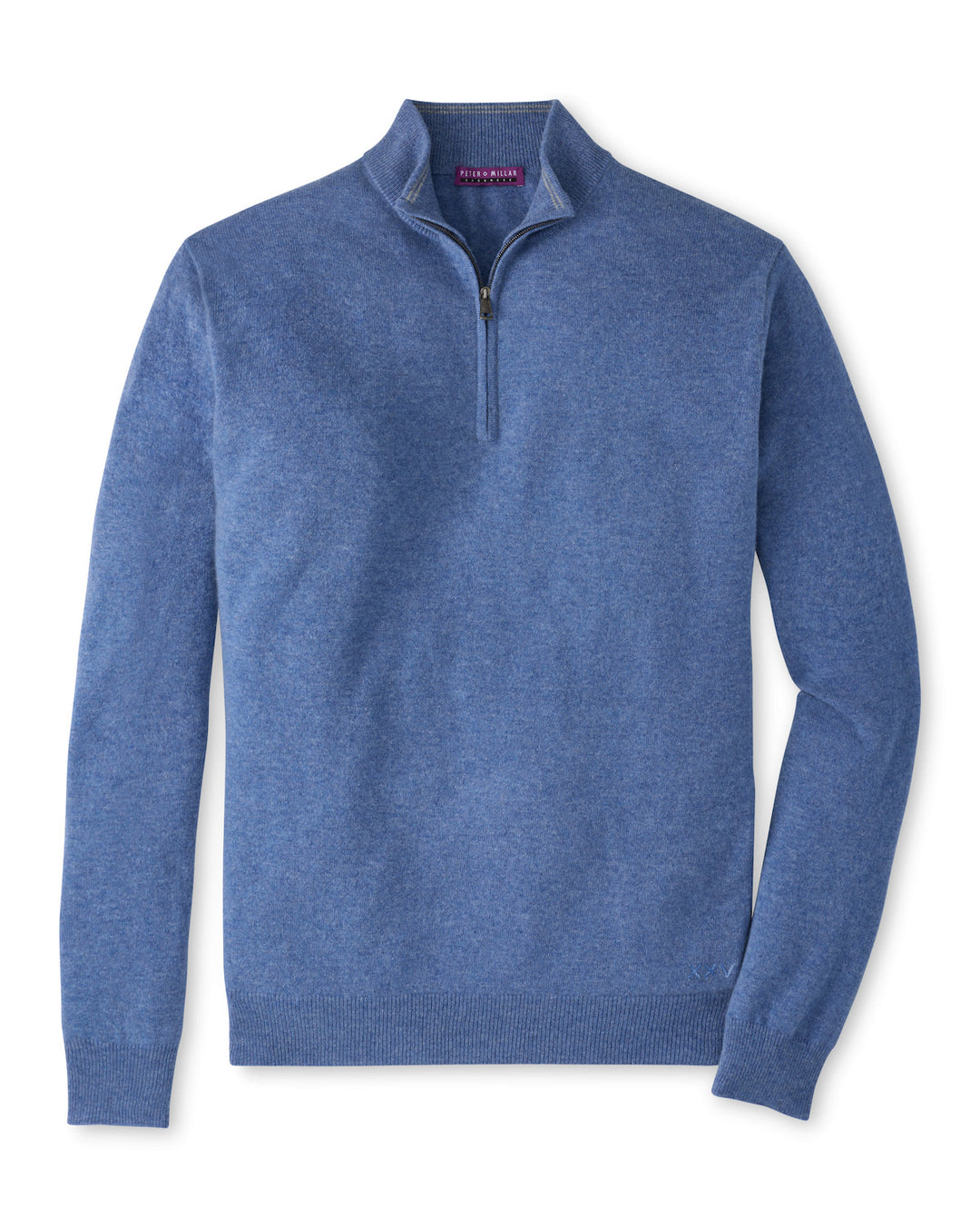 Crown Anniversary Cashmere Quarter Zip Sweater - Astral Blue