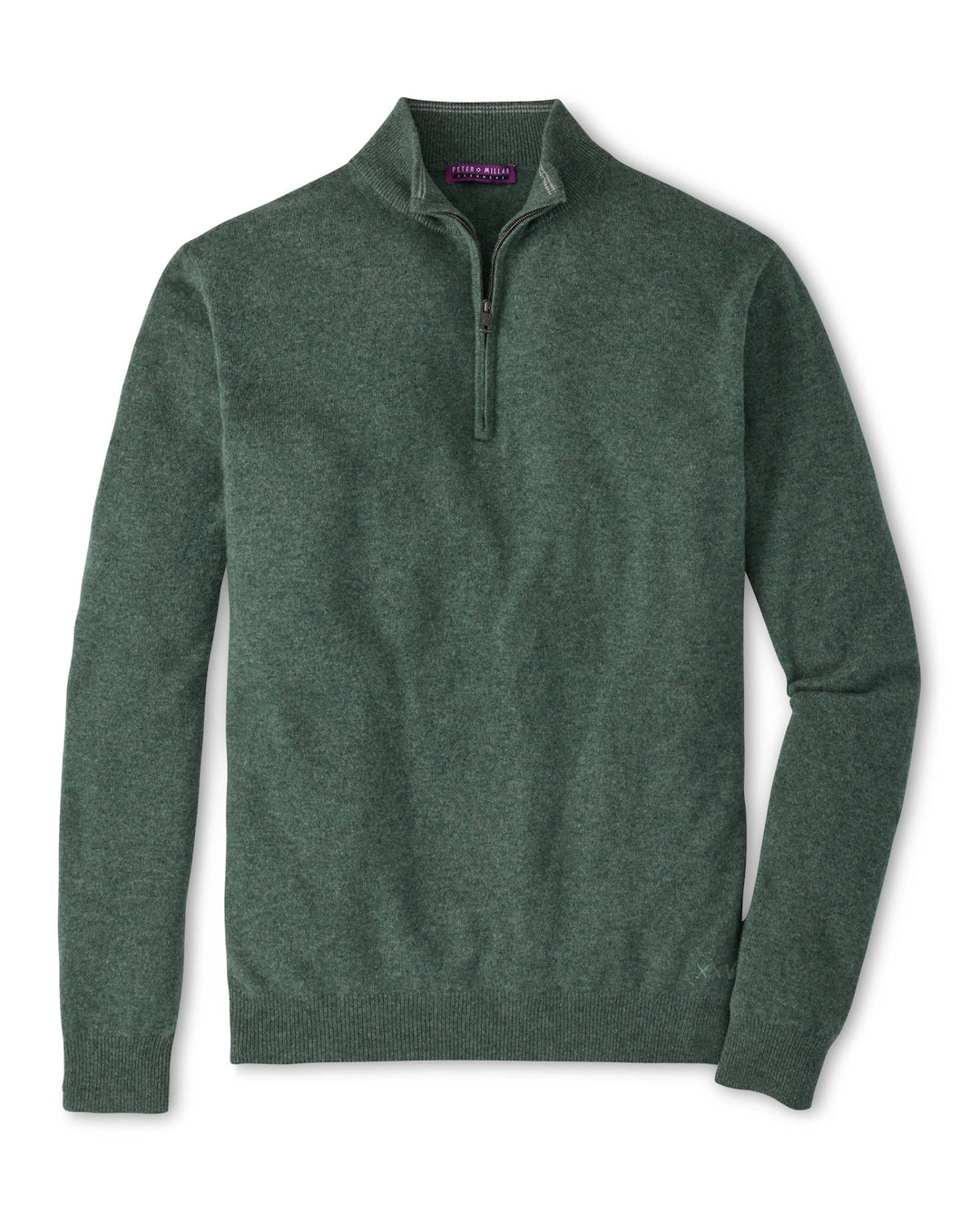 Crown Anniversary Cashmere Quarter Zip Sweater - Ivy