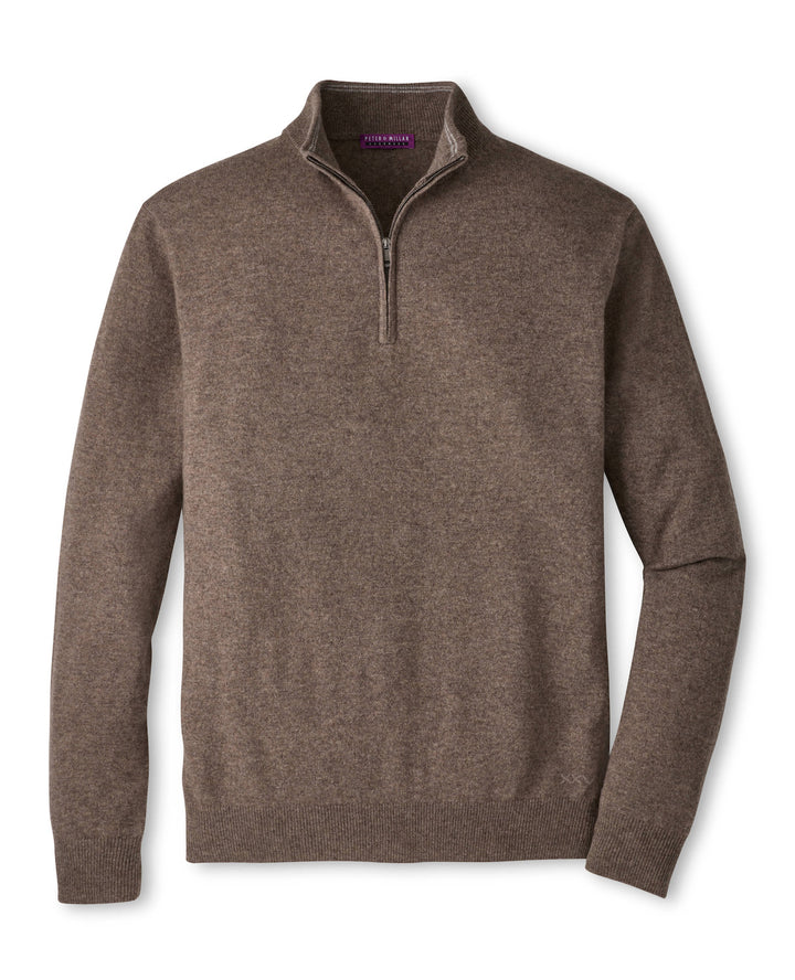 Crown Anniversary Cashmere Quarter Zip Sweater - Sawgrass