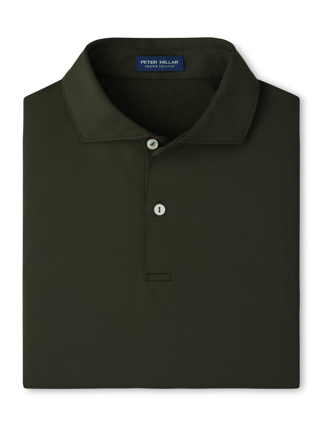 Solid Performance Jersey Polo - Edwin Spread Collar - Dark Olive