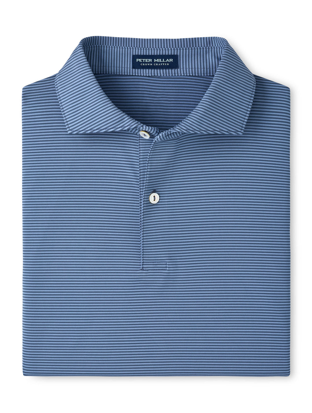 Cadenza Performance Jersey Polo - Edwin Spread Collar - Cadet
