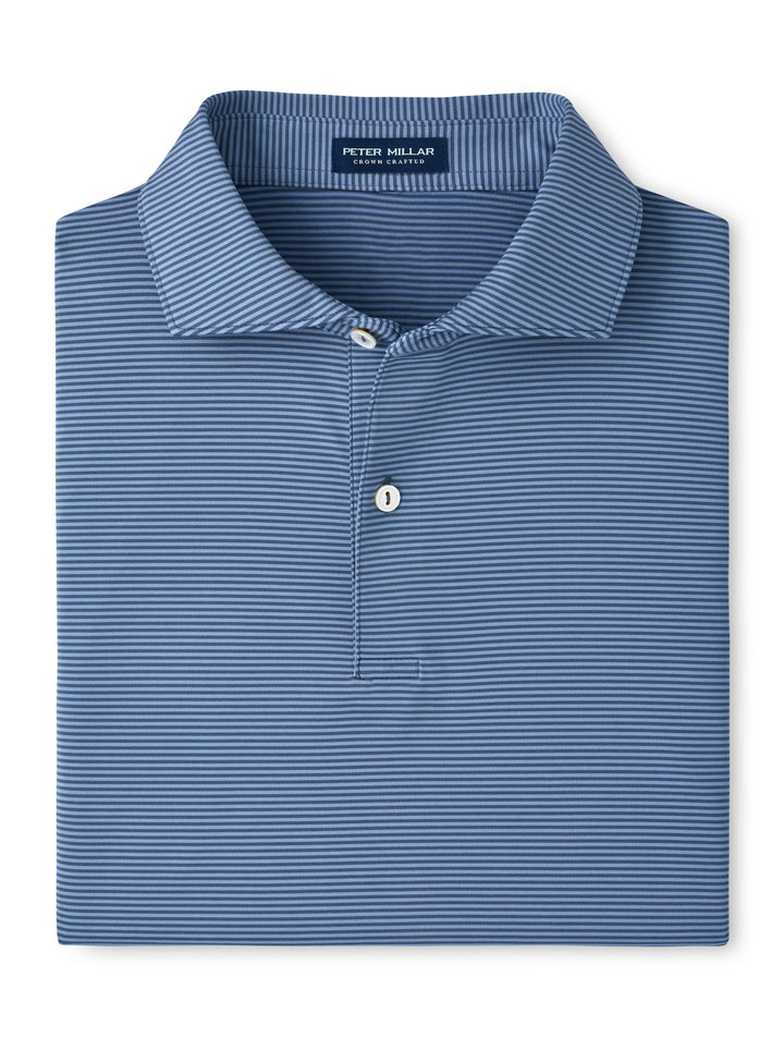Cadenza Performance Jersey Polo - Edwin Spread Collar - Cadet