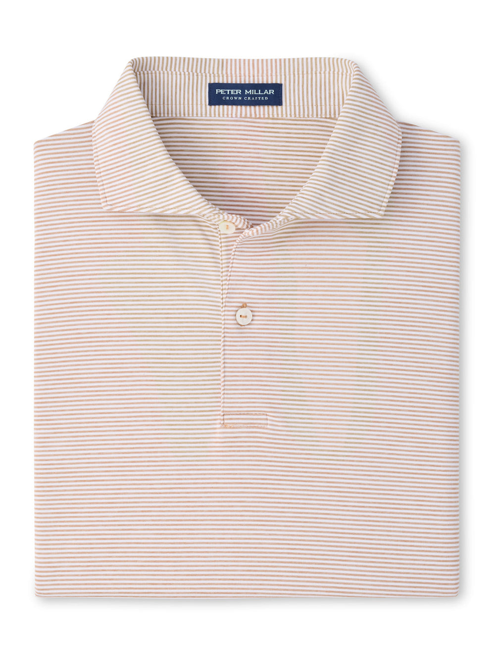 Cadenza Performance Jersey Polo - Edwin Spread Collar - Light Nutmeg
