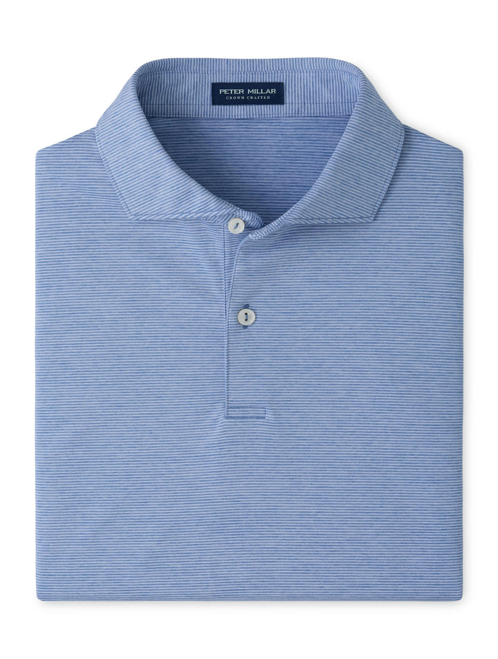 Treble Performance Jersey Polo - Edwin Spread Collar - Windy Blue