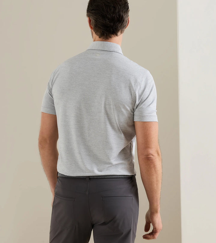 Treble Performance Jersey Polo - Edwin Spread Collar - Gale Grey