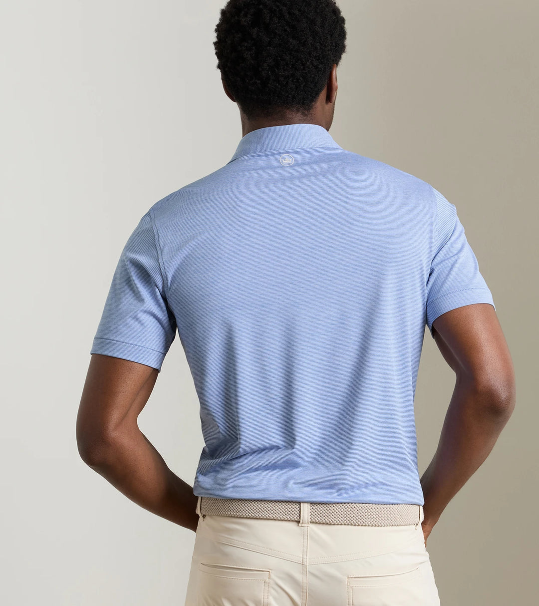 Treble Performance Jersey Polo - Edwin Spread Collar - Windy Blue
