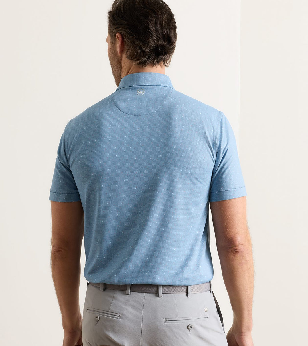 Campania Performance Jersey Polo - Edwin Spread Collar - Windy Blue