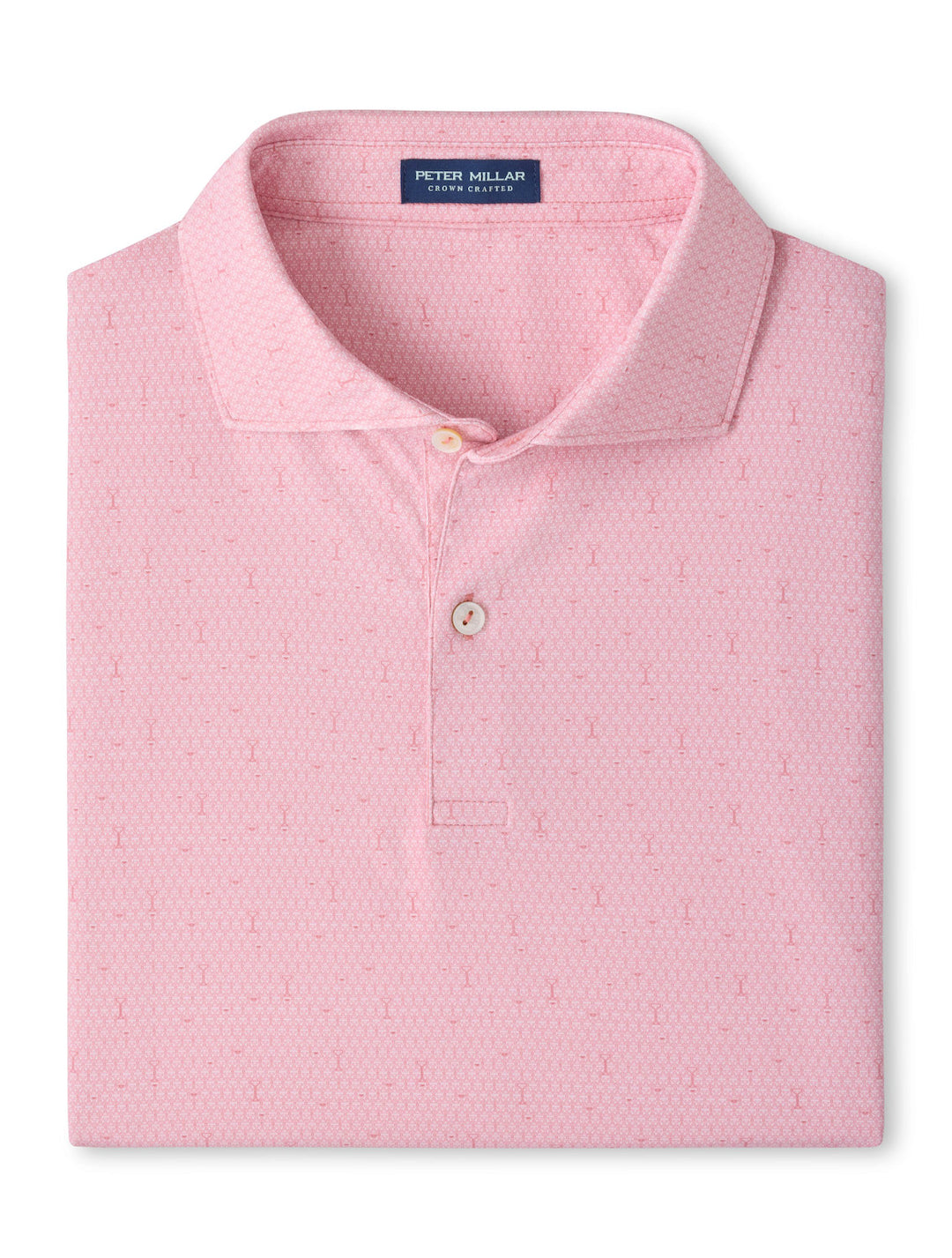 Fifty-Fifty Performance Jersey Polo - Edwin Spread Collar - Melrose Pink