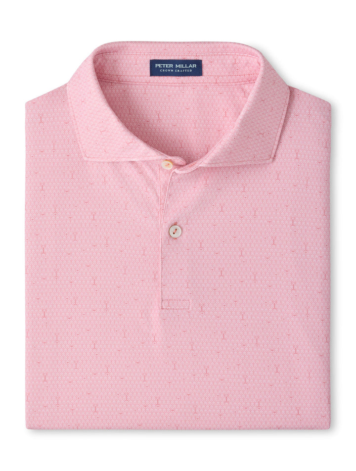 Fifty-Fifty Performance Jersey Polo - Edwin Spread Collar - Melrose Pink