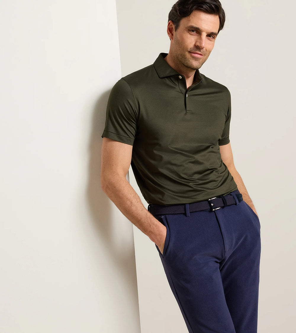 Empire Performance Jersey Polo - Edwin Spread Collar - Dark Olive