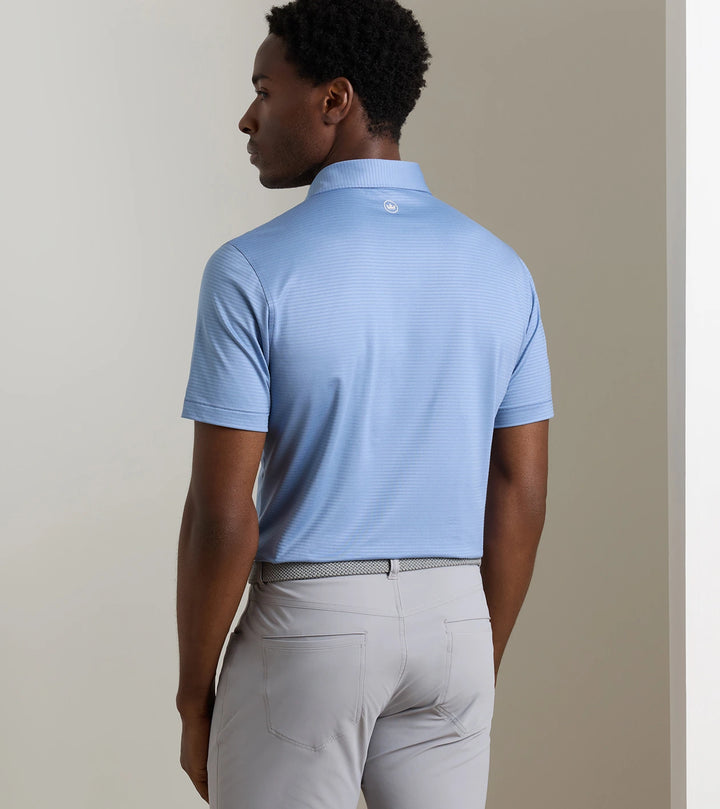 Empire Performance Jersey Polo - Edwin Spread Collar - Windy Blue