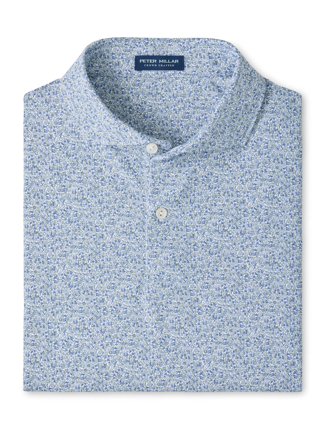 Limoncello Performance Jersey Polo - Edwin Spread Collar - White
