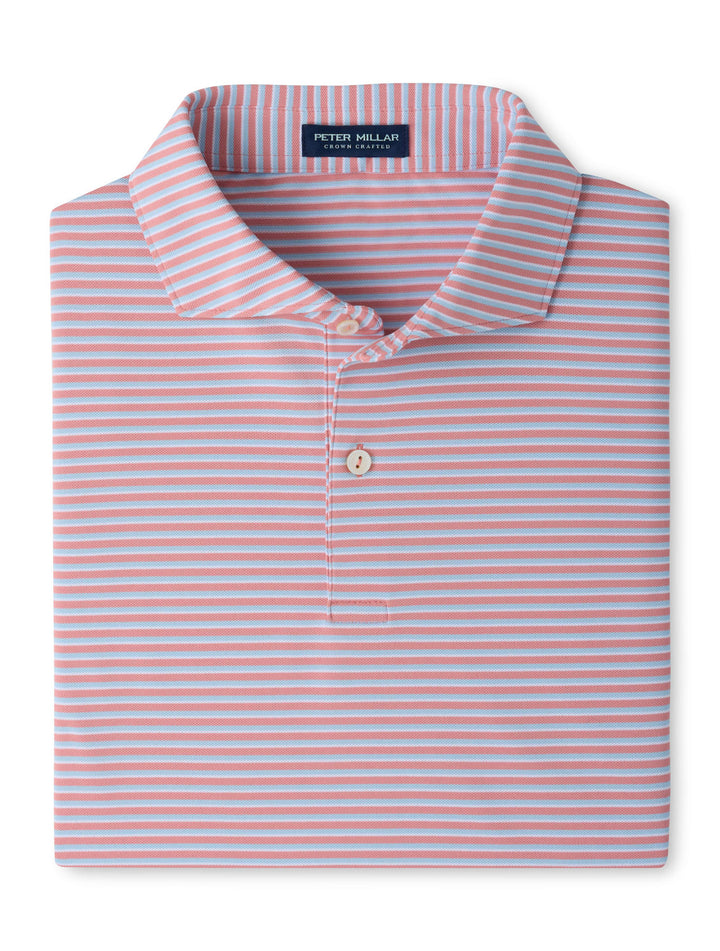 Tempo Performance Mesh Polo - Edwin Spread Collar - Melrose Pink