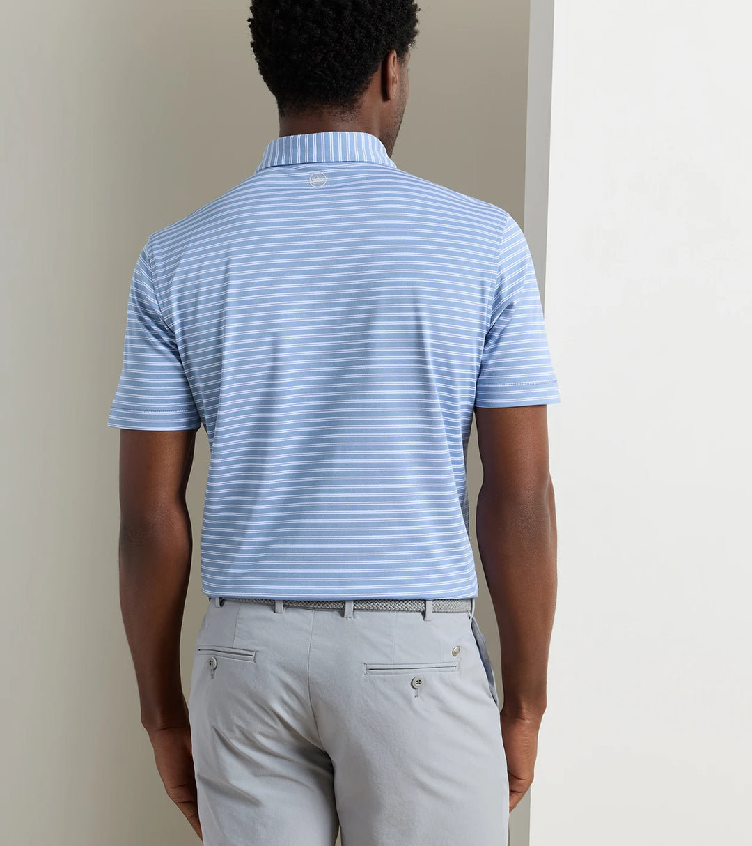 Beam Performance Mesh Polo - Edwin Spread Collar - Windy Blue