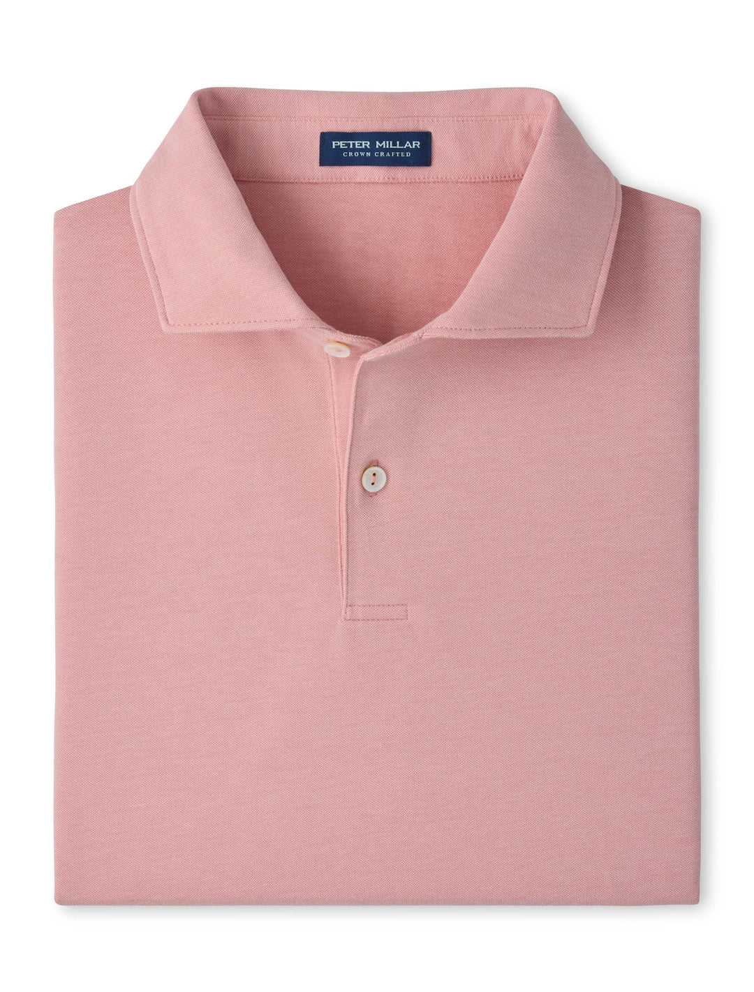 Albatross Cotton-Blend Piqué Polo - Edwin Spread Collar - Melrose Pink