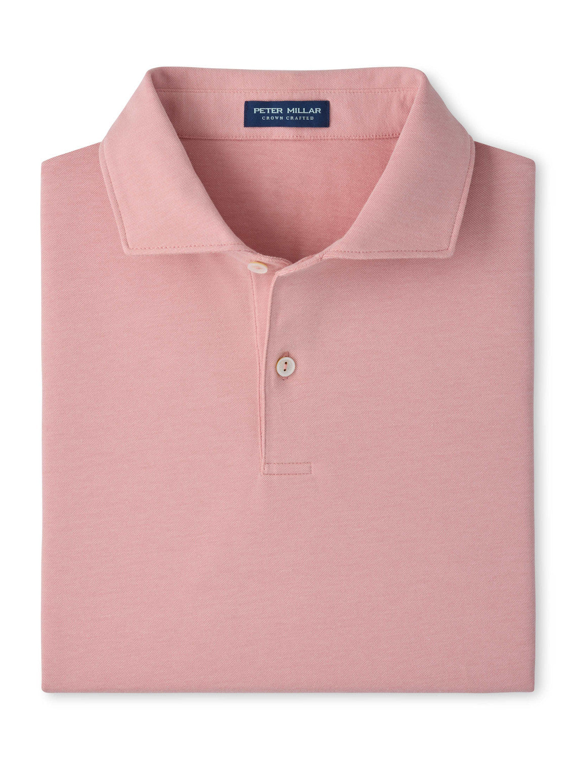 Albatross Cotton-Blend Piqué Polo - Edwin Spread Collar - Melrose Pink