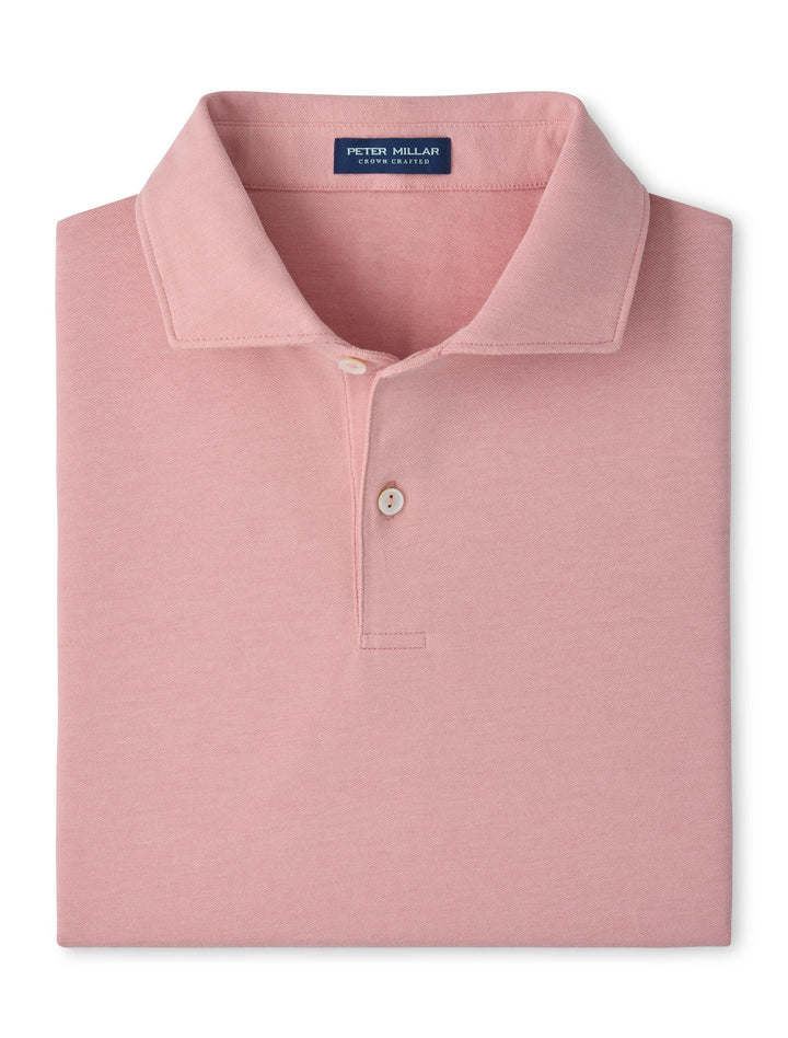 Albatross Cotton-Blend Piqué Polo - Edwin Spread Collar - Melrose Pink