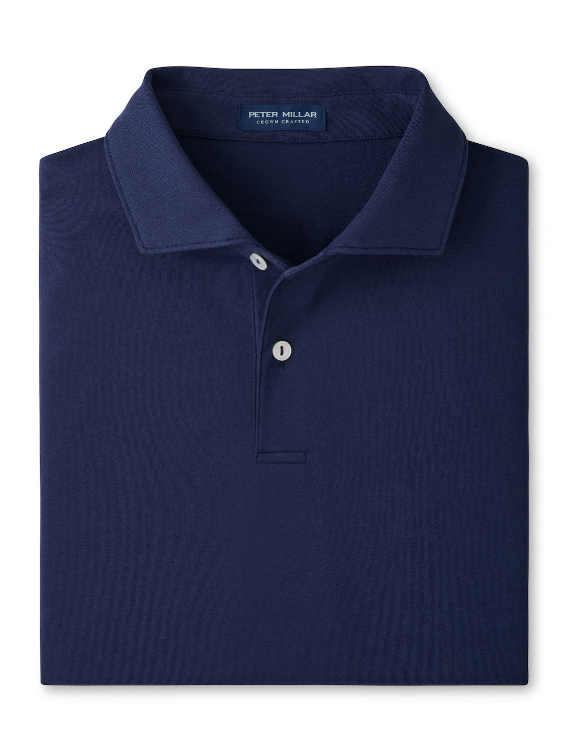 Albatross Cotton-Blend Piqué Polo - Edwin Spread Collar - Navy