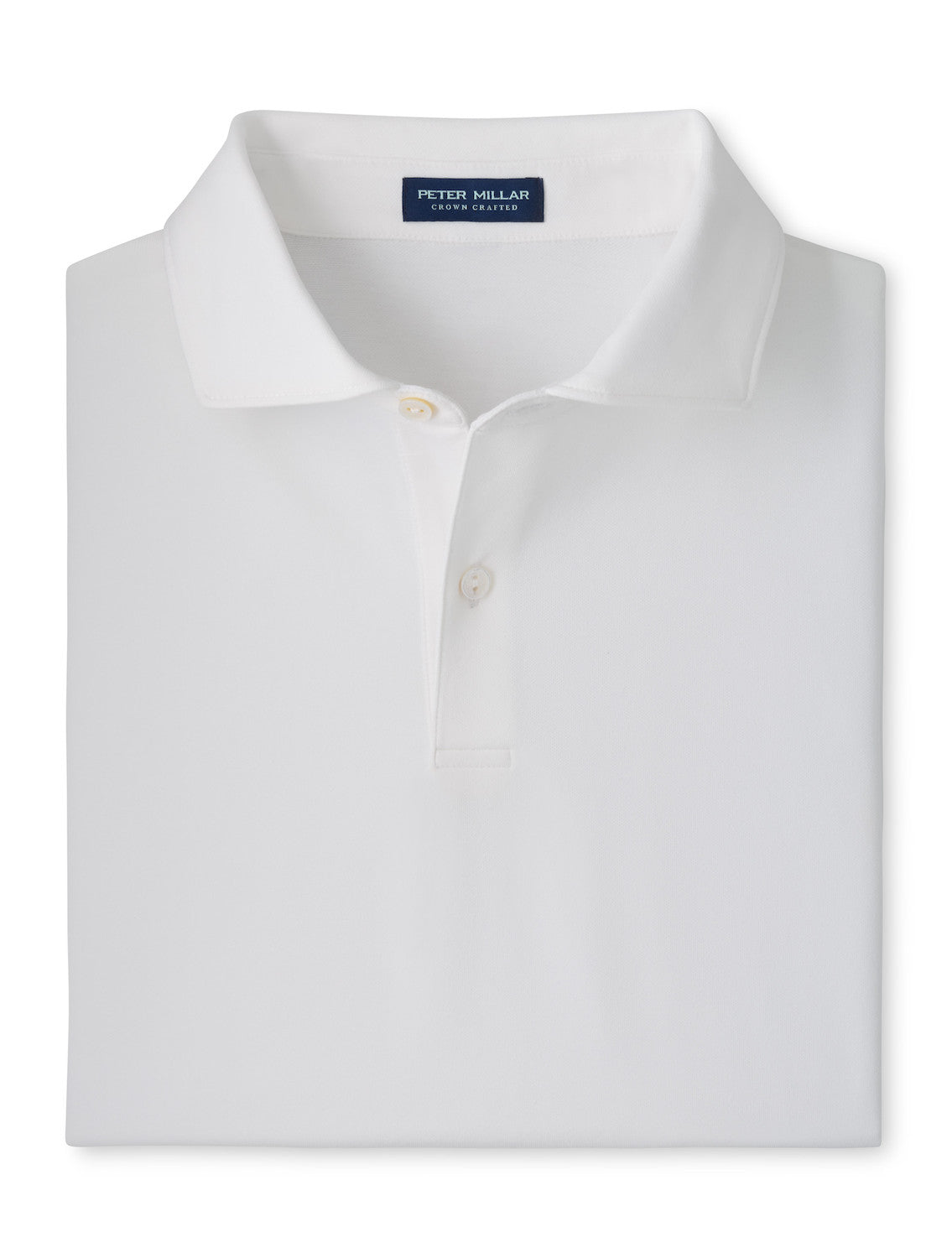 Albatross Cotton-Blend Piqué Polo - Edwin Spread Collar - White