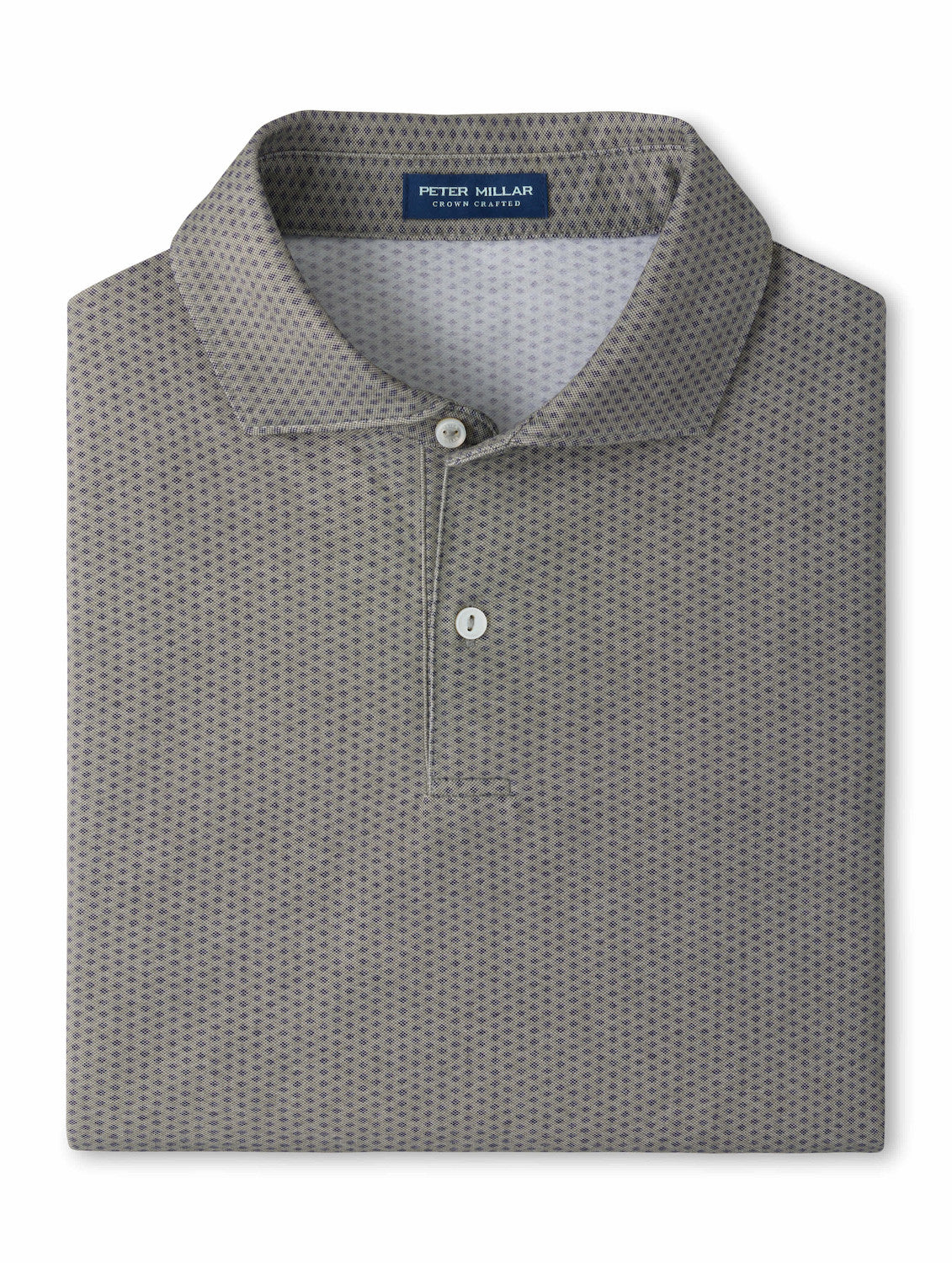 Albatross Diamond Cotton-Blend Piqué Polo - Edwin Spread Collar - Dark Olive