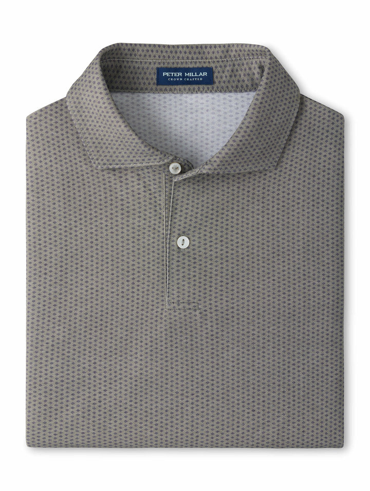 Albatross Diamond Cotton-Blend Piqué Polo - Edwin Spread Collar - Dark Olive