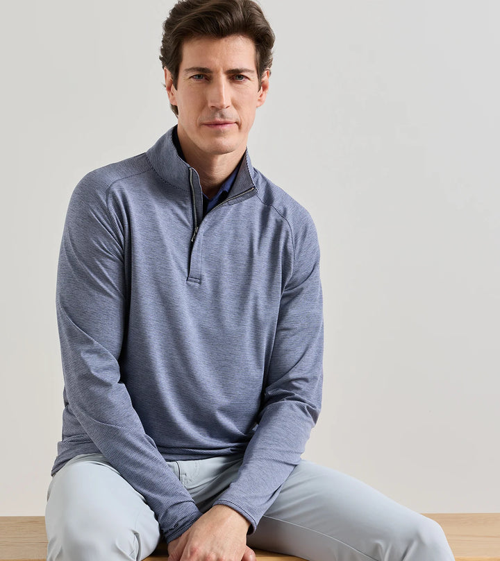 Stealth Stripe Performance Quarter-Zip - Navy