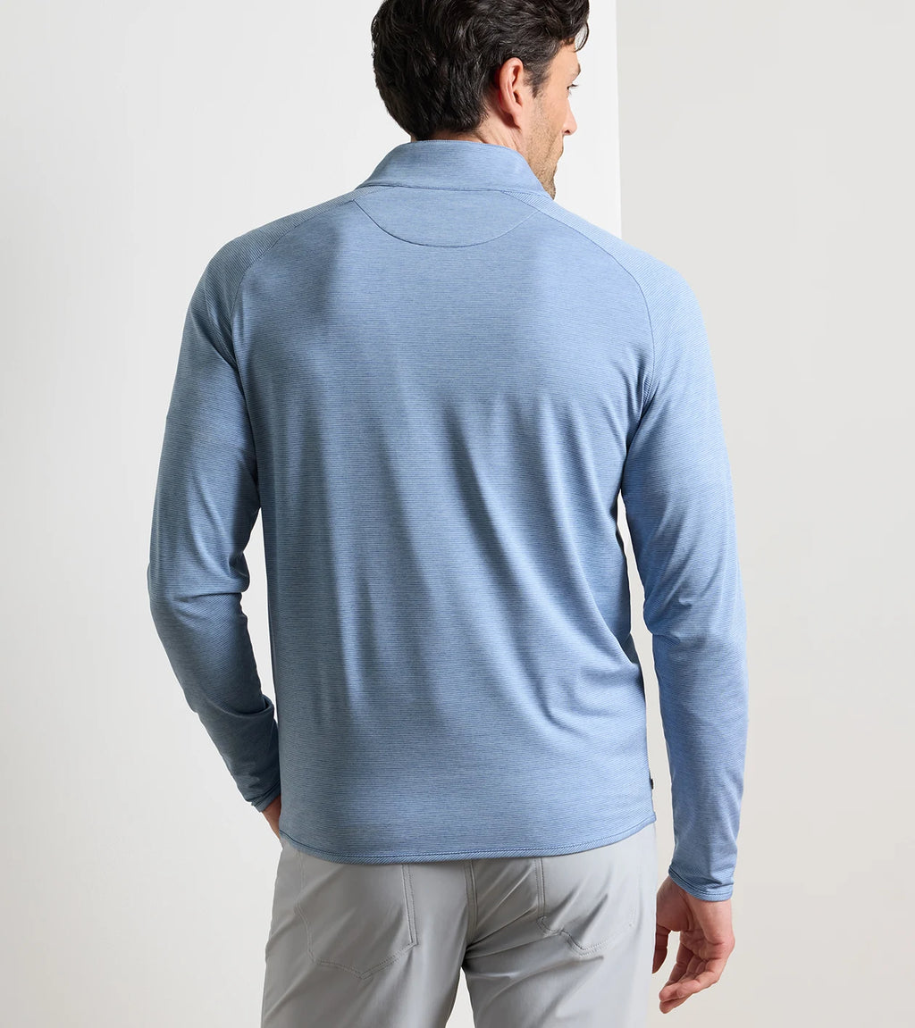 Stealth Stripe Performance Quarter-Zip - Windy Blue