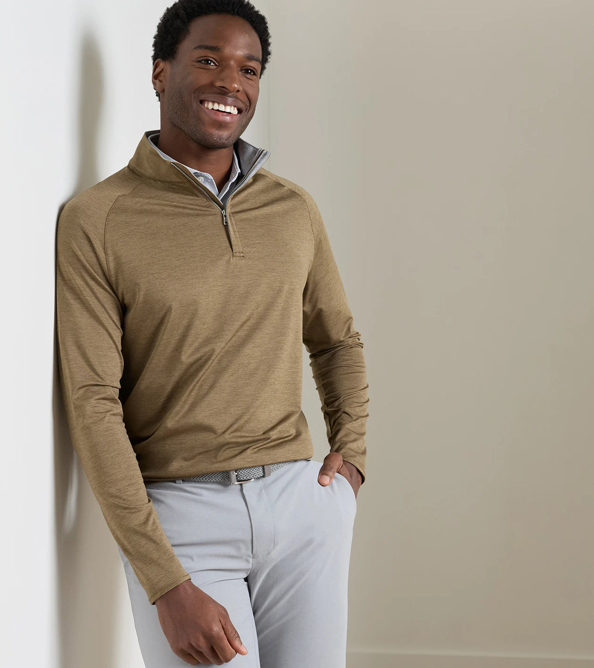 Stealth Performance Quarter-Zip - Light Mocha