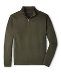 Albatross Cotton-Blend Piqué Quarter-Zip - Dark Olive