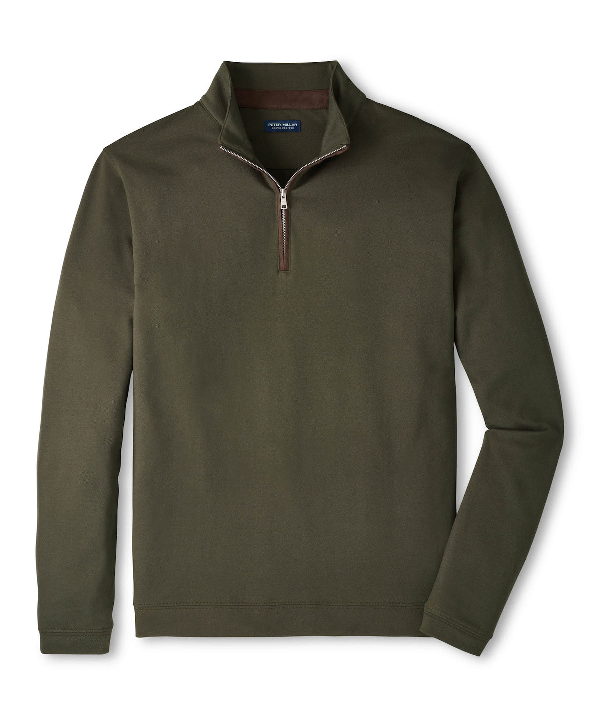 Albatross Cotton-Blend Piqué Quarter-Zip - Dark Olive