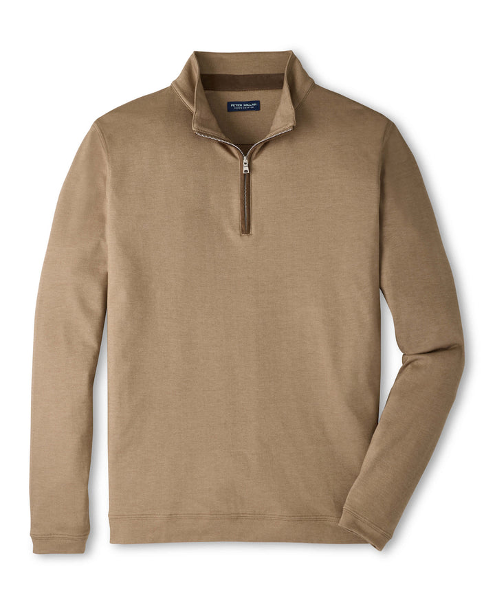Albatross Cotton-Blend Piqué Quarter-Zip - Light Mocha