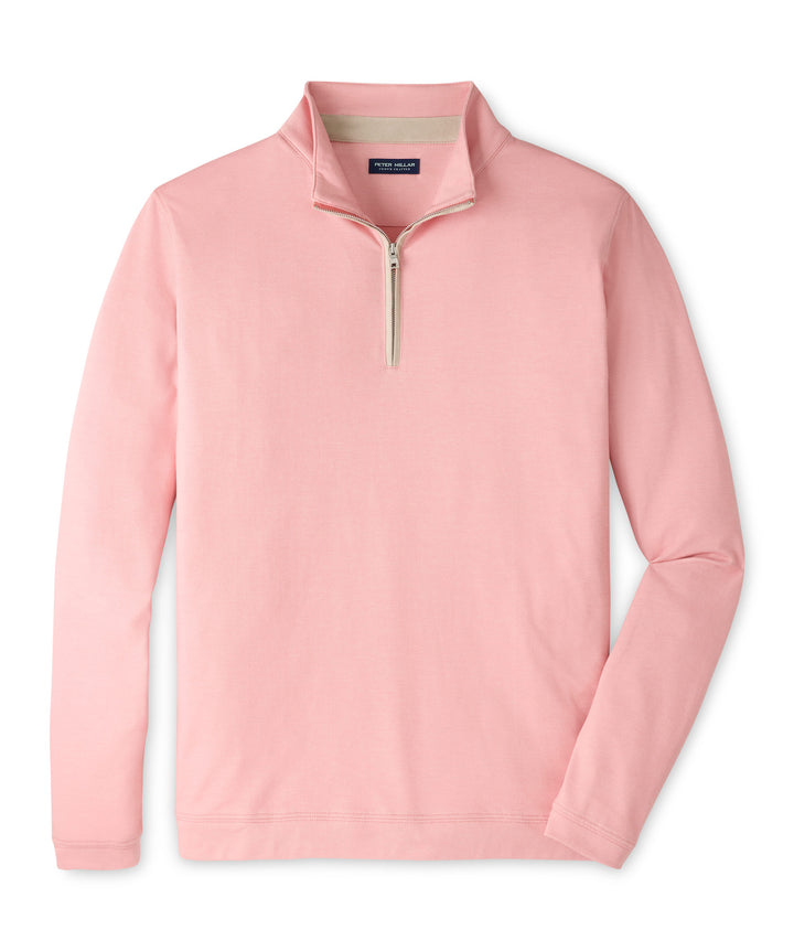Albatross Cotton-Blend Piqué Quarter-Zip - Melrose Pink