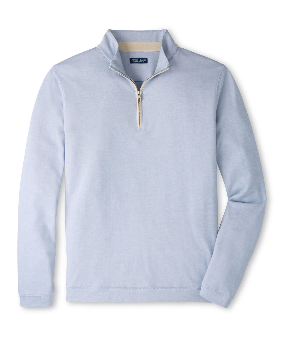 Albatross Cotton-Blend Piqué Quarter-Zip - Windy Blue