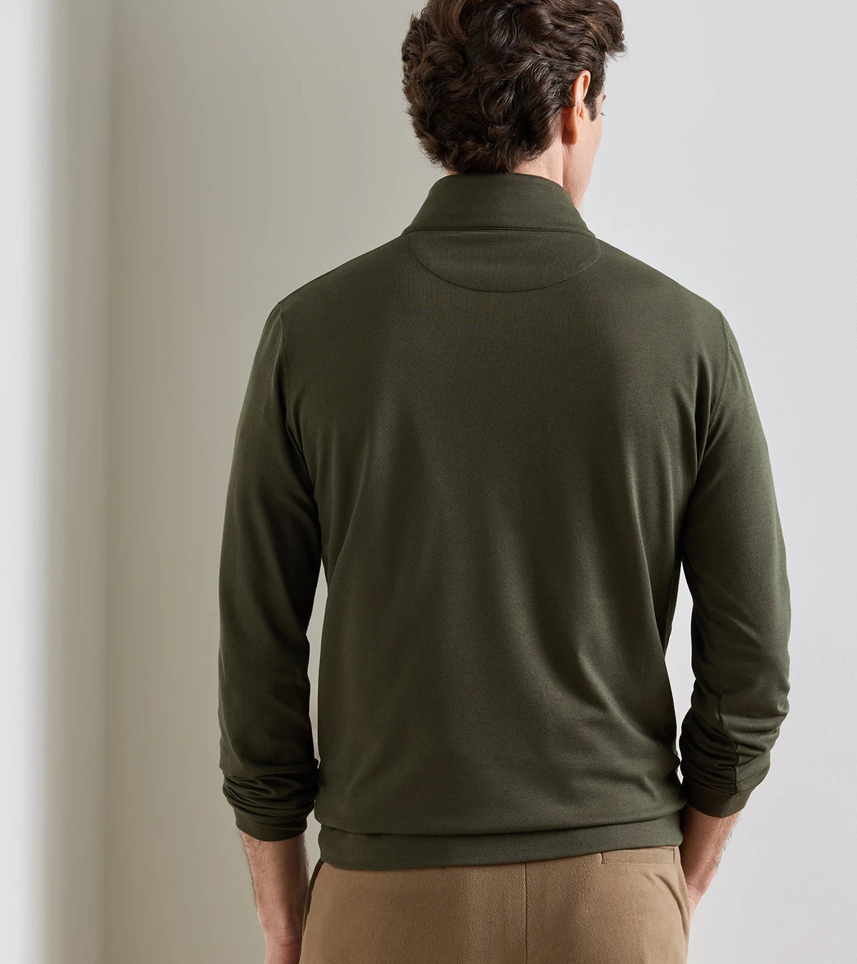 Albatross Cotton-Blend Piqué Quarter-Zip - Dark Olive