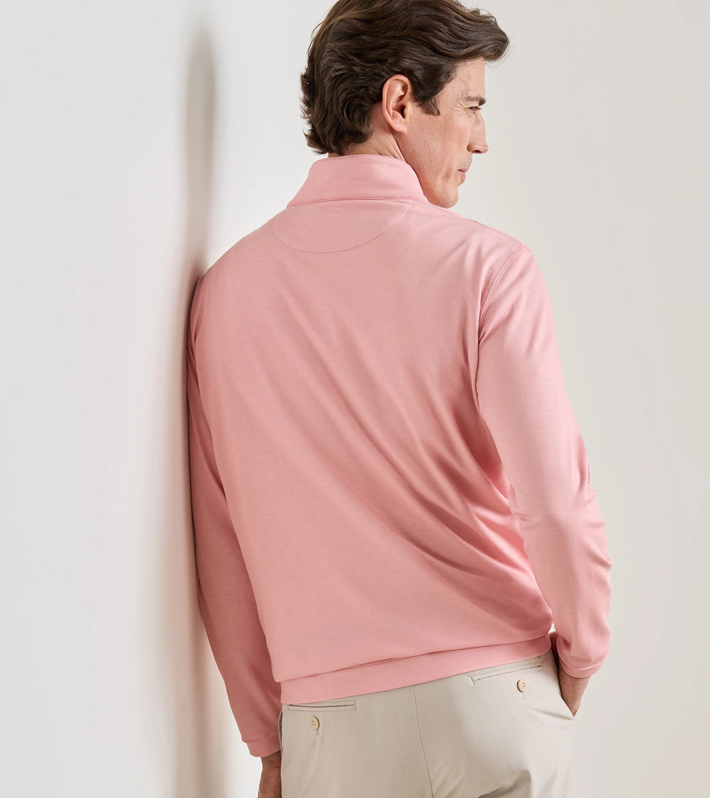 Albatross Cotton-Blend Piqué Quarter-Zip - Melrose Pink