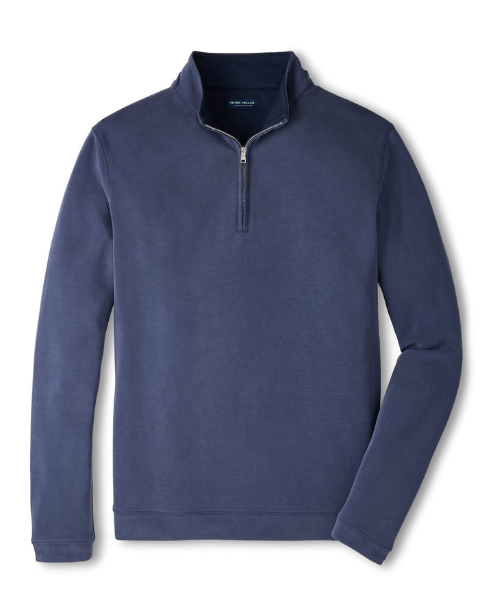 Soft Suede Performance Quarter-Zip - Navy