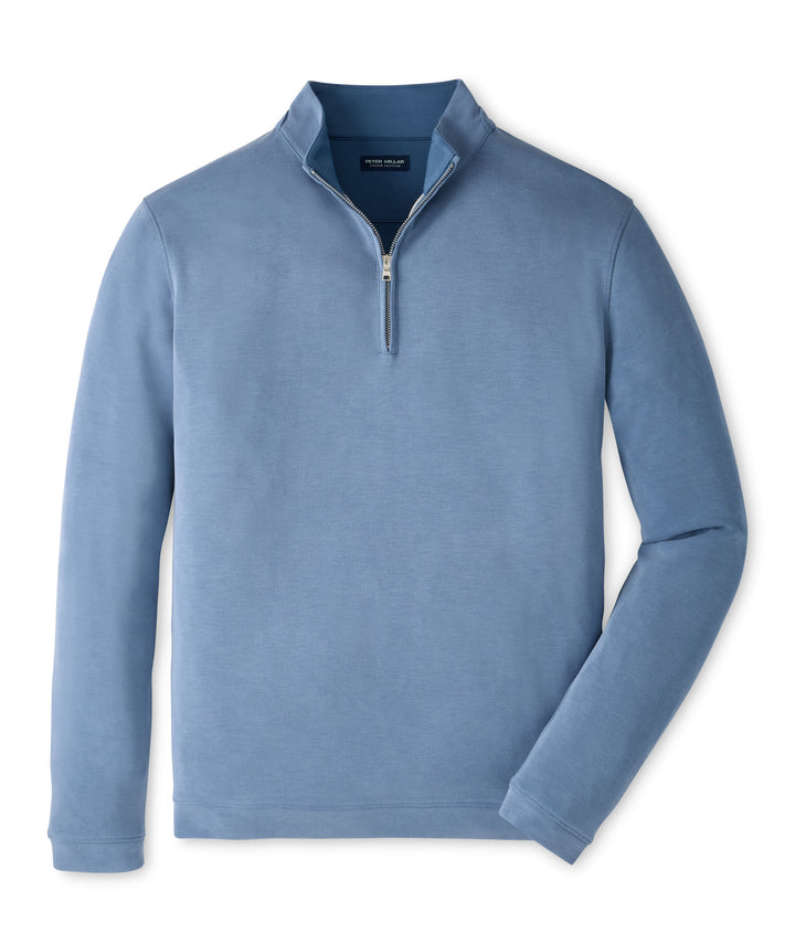 Soft Suede Performance Quarter-Zip - Windy Blue